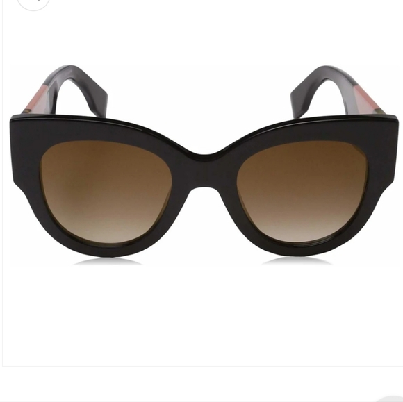 Fendi Black Sunglasses with Color Block Arms - Picture 11 of 12